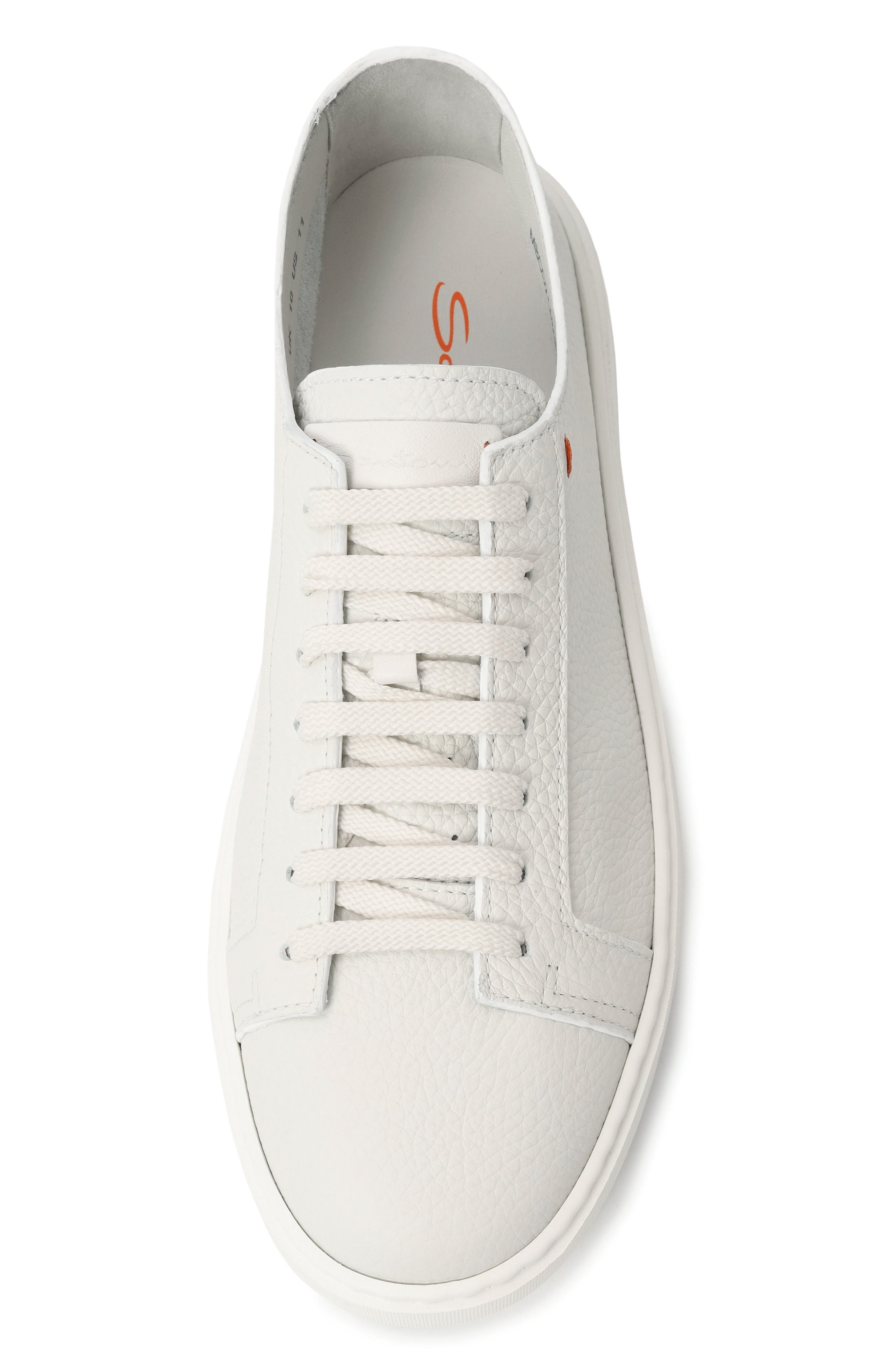 Кожаные кеды cleanic SANTONI белого цвета по цене 58850 руб., арт. MBCG21430BARCMMD, фото 6 Кожаные кеды cleanic SANTONI, арт. MBCG21430BARCMMD, фото 6