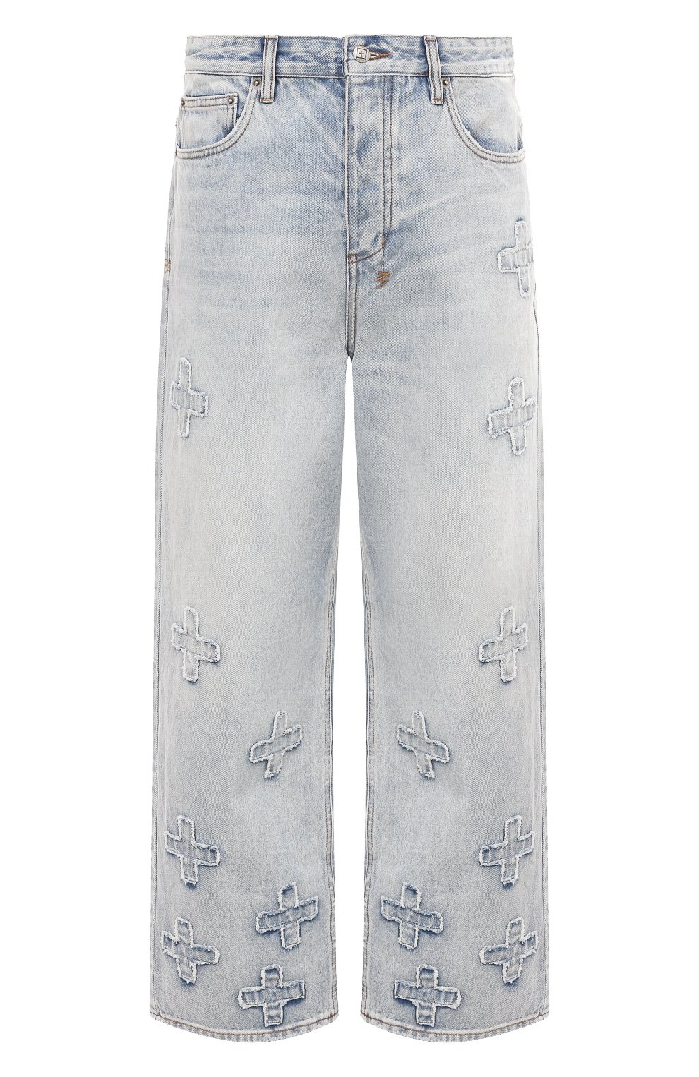 Джинсы KSUBI голубого цвета по цене 31900 руб., арт. MFA23DJ025, фото 1 Джинсы KSUBI, арт. MFA23DJ025, фото 1