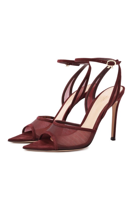 Комбинированные босоножки Dorotea 105 Gianvito Rossi G32611.15RIC.C0ZRYRY Бордовый G32611.15RIC.C0ZRYRY