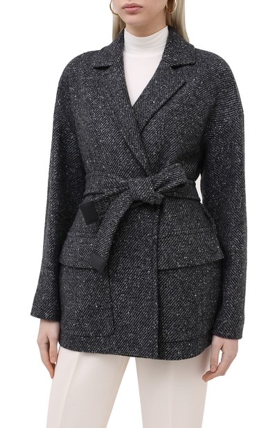 Кашемировое пальто LORO PIANA серого цвета по цене 541500 руб., арт. FAL2987, фото 3 Кашемировое пальто LORO PIANA, арт. FAL2987, фото 3