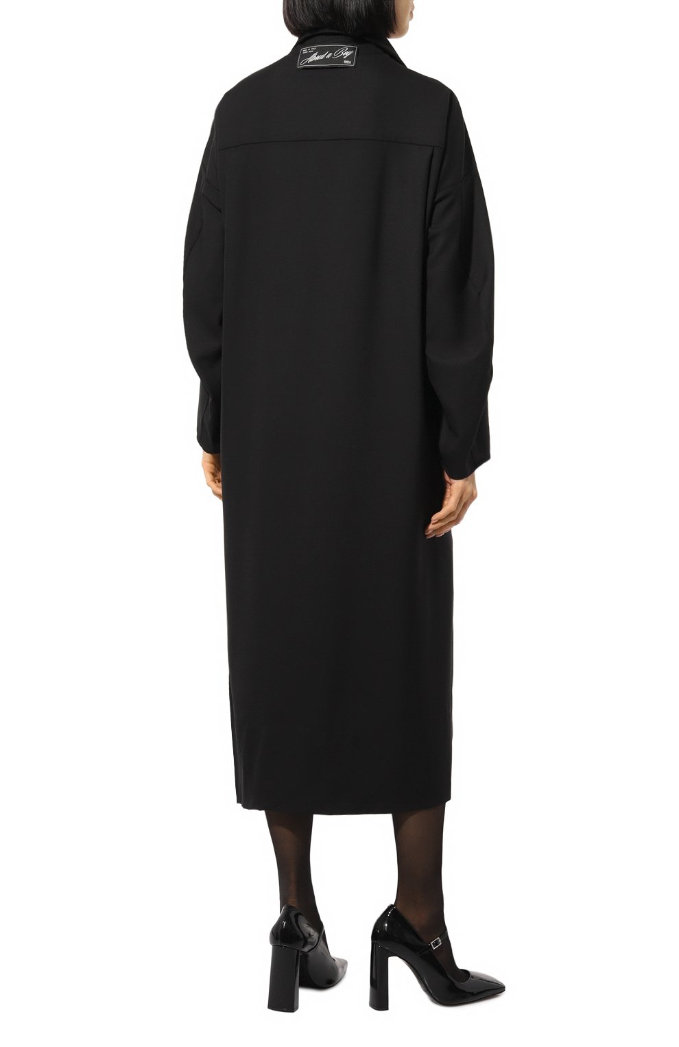 Шерстяное платье ERIKA CAVALLINI черного цвета по цене 66100 руб., арт. E4WH03, фото 4 Шерстяное платье ERIKA CAVALLINI, арт. E4WH03, фото 4