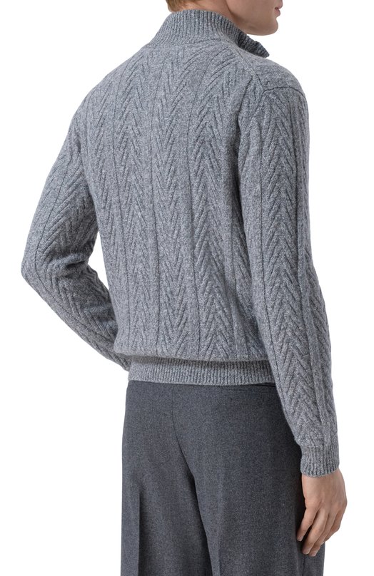 Свитер из шерсти и кашемира Andrea Campagna WU26N0460-07/FN026M Серый  WU26N0460-07/FN026M Фото 4