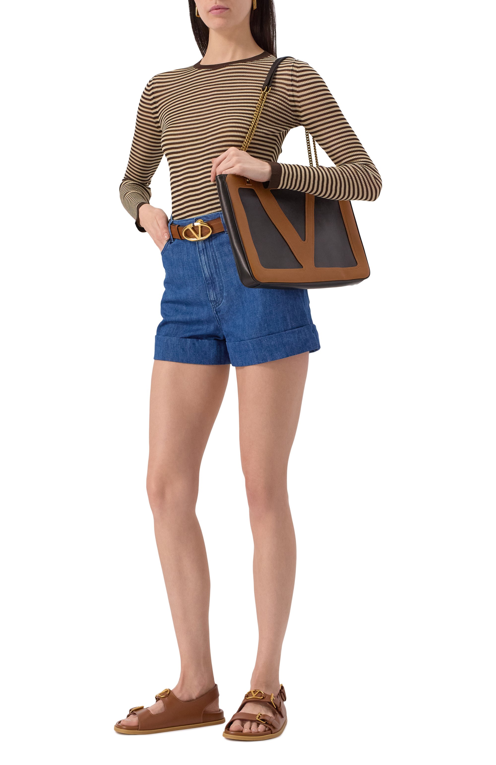 Джинсовые шорты VALENTINO, арт. 6B3DD18S94C, фото 2