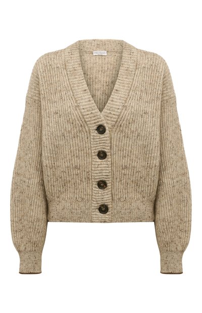 Женский кардиган из шерсти и льна BRUNELLO CUCINELLI, арт. M0L591106P