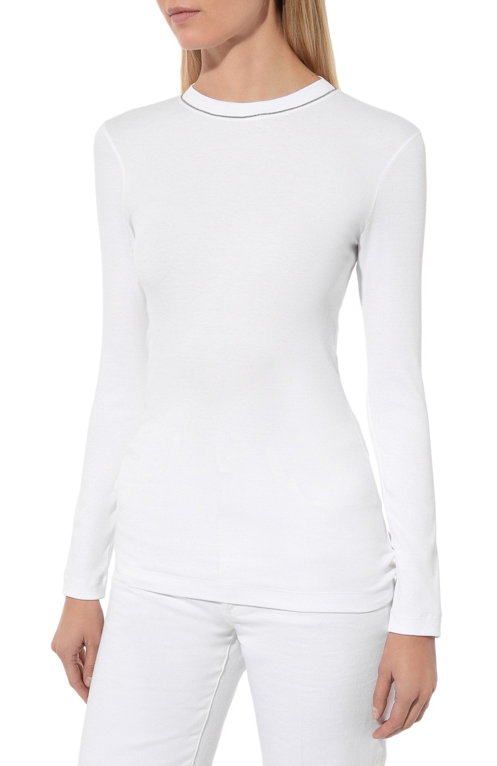 Хлопковый лонгслив BRUNELLO CUCINELLI, арт. MPTC8BJ300, фото 3