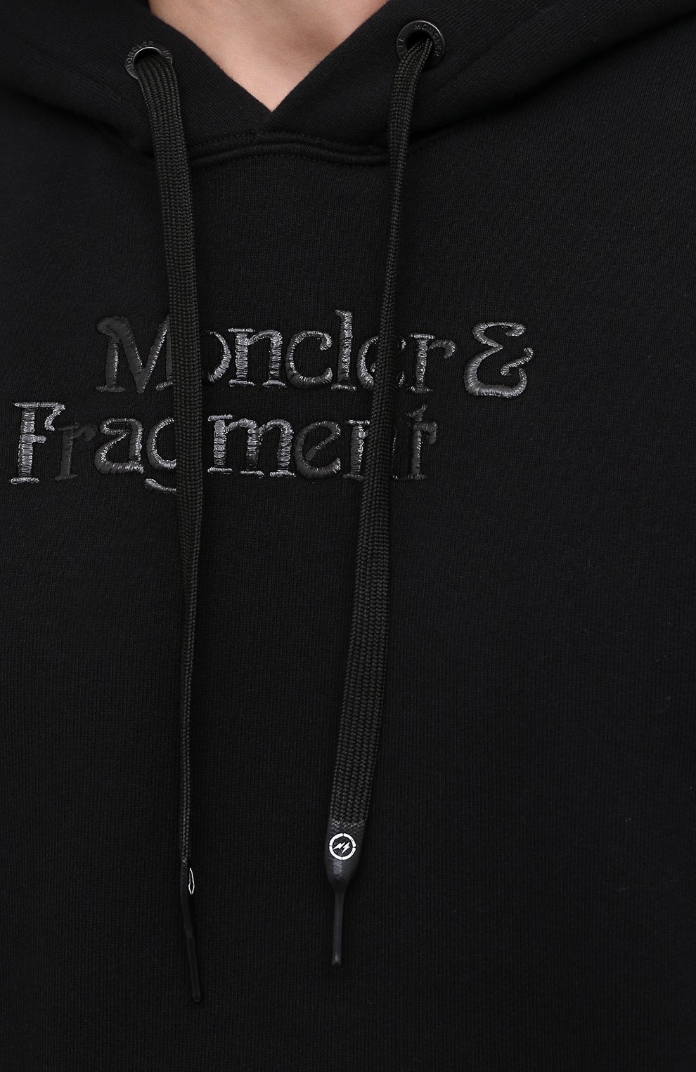 Мужской хлопковое худи 7 moncler fragment hiroshi fujiwara MONCLER GENIUS черного цвета, арт. F2-09U-8G709-10-809F4 | Фото 5 (Рукава: Длинные; Длина (для топов): Стандартные; Принт: С принтом; Мужское Кросс-КТ: Худи-одежда; Материал сплава: Проставлено; Материал внешний: Хлопок; Драгоценные камни: Проставлено; Стили: Кэжуэл)