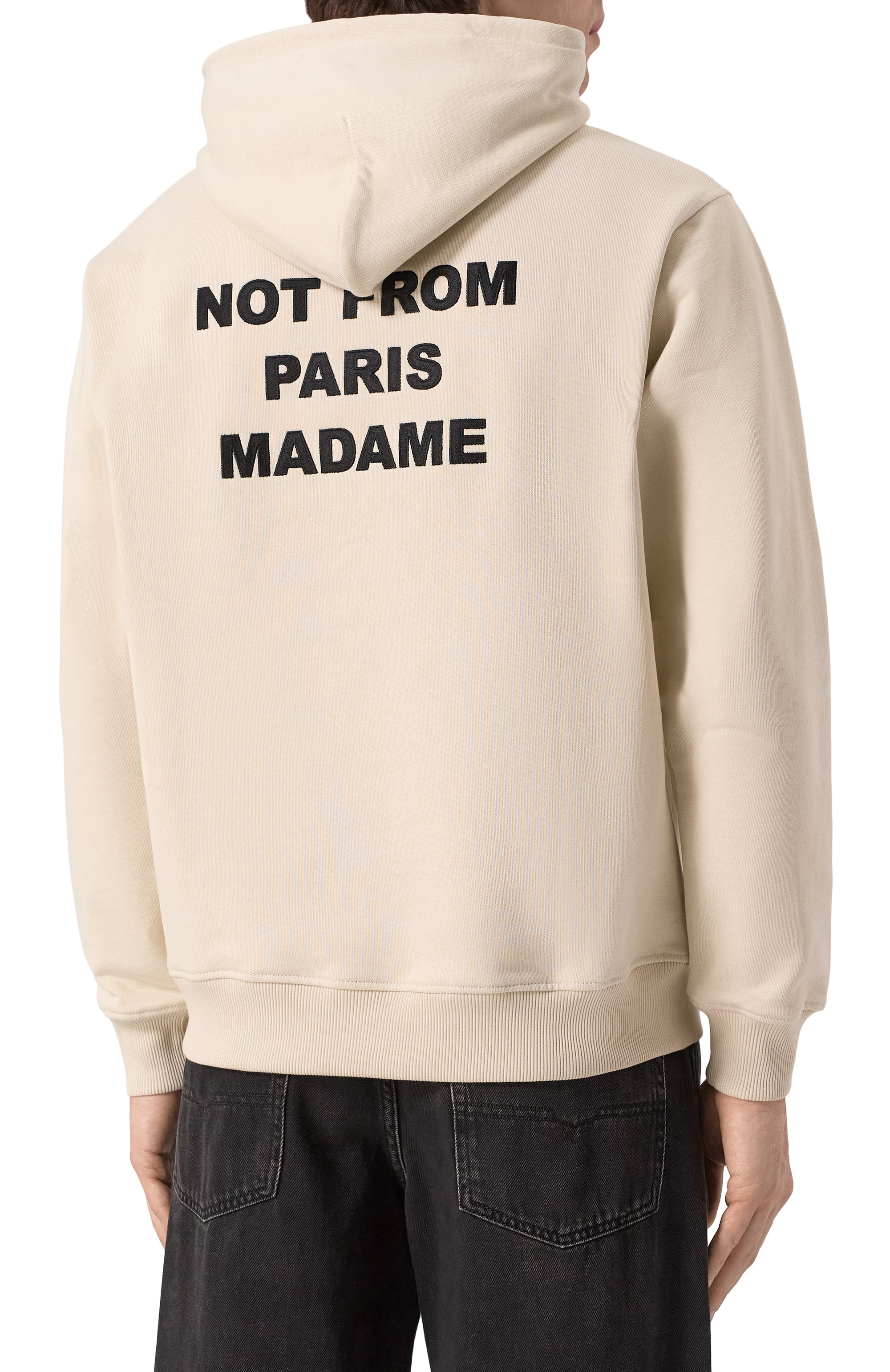 Хлопковое худи DROLE DE MONSIEUR бежевого цвета по цене 31400 руб., арт. PERM-H0162-C0127-MT, фото 4 Хлопковое худи DROLE DE MONSIEUR, арт. PERM-H0162-C0127-MT, фото 4