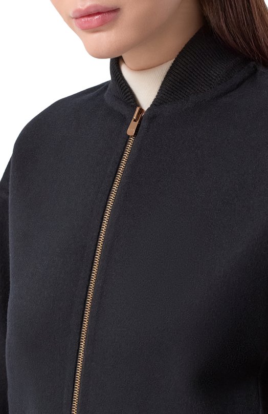 Кашемировый бомбер Agnona TH1026E/D7036E Чёрный  TH1026E/D7036E Фото 5