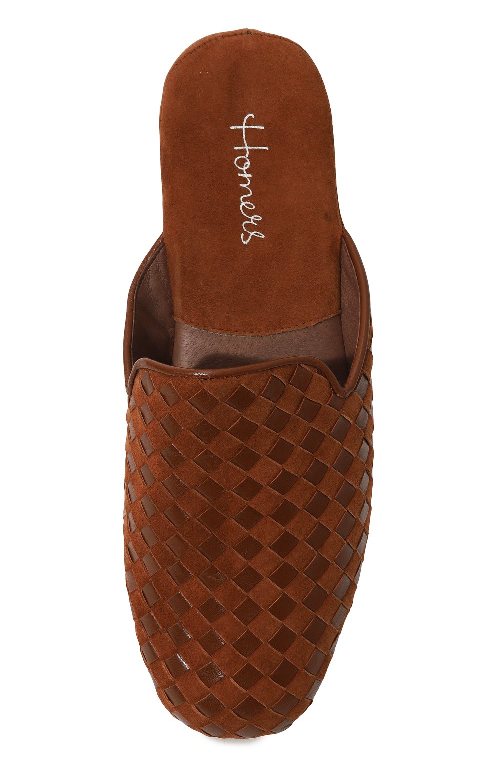 Замшевые домашние туфли HOMERS AT HOME коричневого цвета по цене 19750 руб., арт. 16097/NAPPA+SUEDE, фото 6 Замшевые домашние туфли HOMERS AT HOME, арт. 16097/NAPPA+SUEDE, фото 6