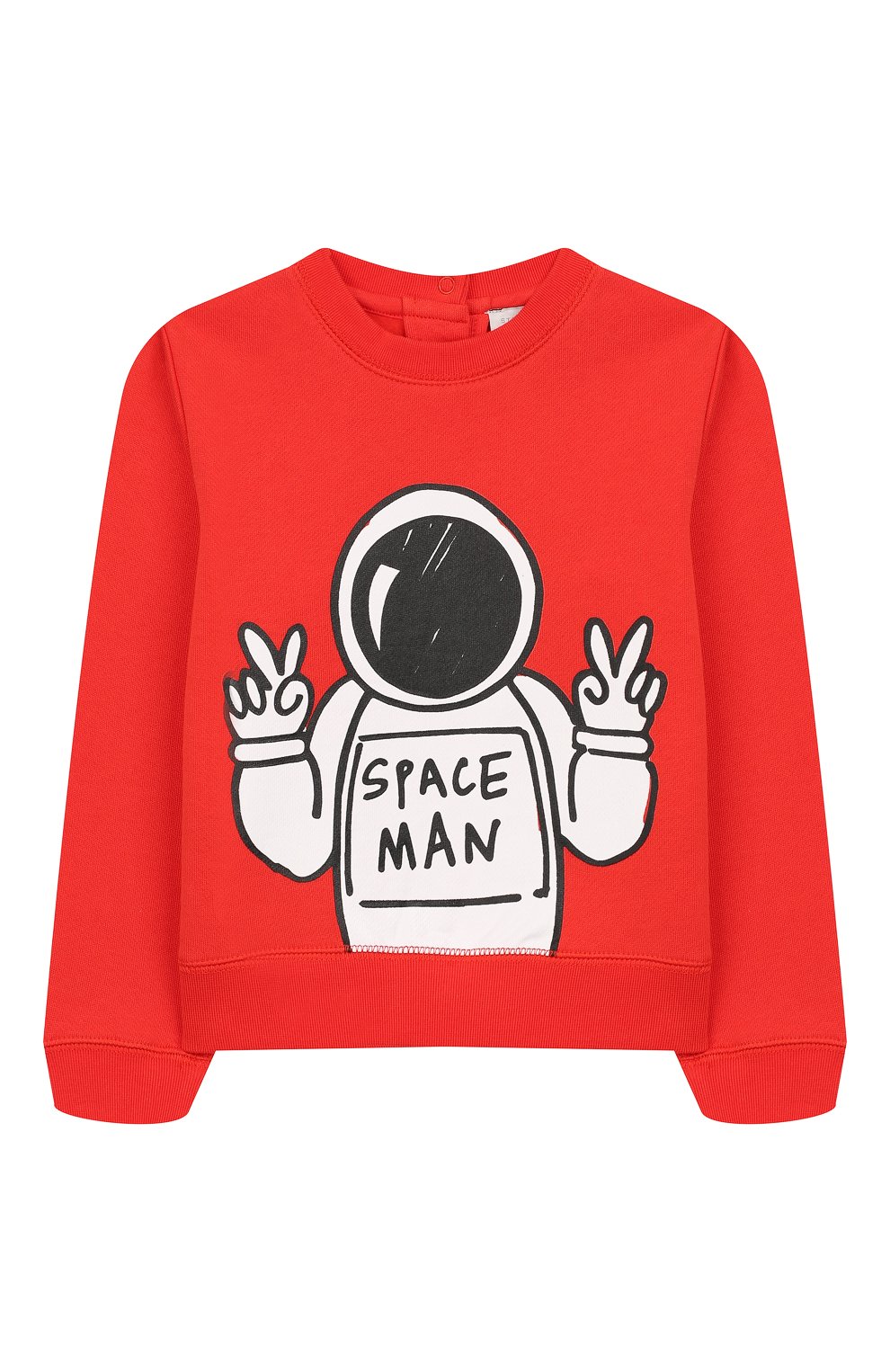 Хлопковый свитшот STELLA MCCARTNEY красного цвета по цене 3240 руб., арт. 566719/SNJ65, фото 1 Хлопковый свитшот STELLA MCCARTNEY, арт. 566719/SNJ65, фото 1