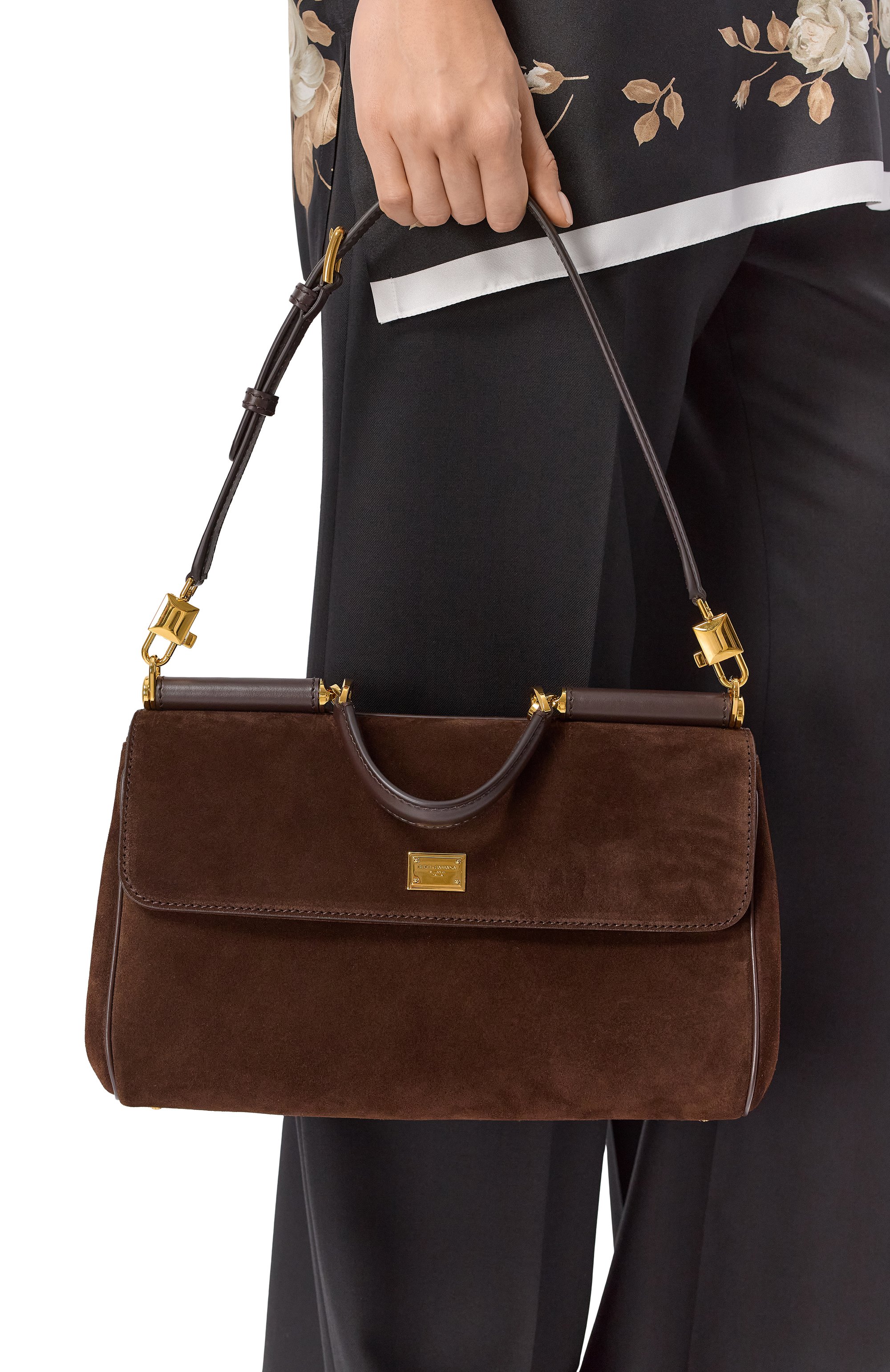 Сумка my sicily DOLCE & GABBANA темно-коричневого цвета по цене 313500 руб., арт. BB7782/B0903, фото 2 Сумка my sicily DOLCE & GABBANA, арт. BB7782/B0903, фото 2