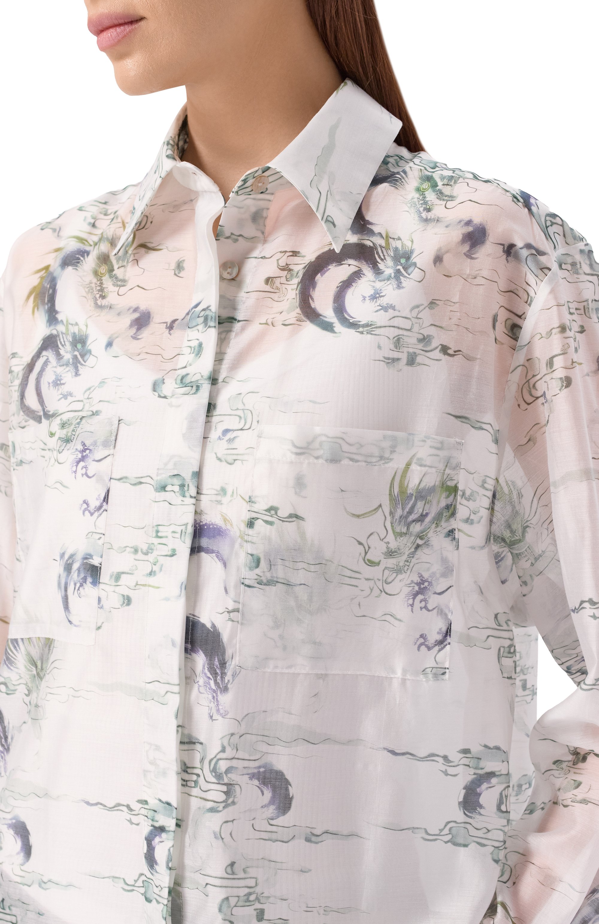 Рубашка FLASHIN белого цвета по цене 29750 руб., арт. FS26SBBP, фото 5 Рубашка FLASHIN, арт. FS26SBBP, фото 5