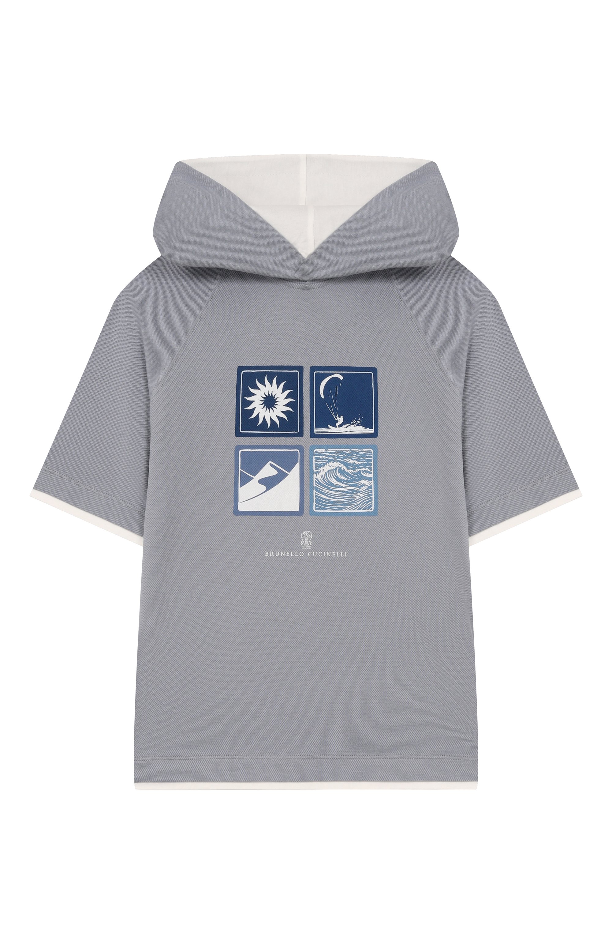 Хлопковое худи BRUNELLO CUCINELLI, арт. BE854E508B, фото 1