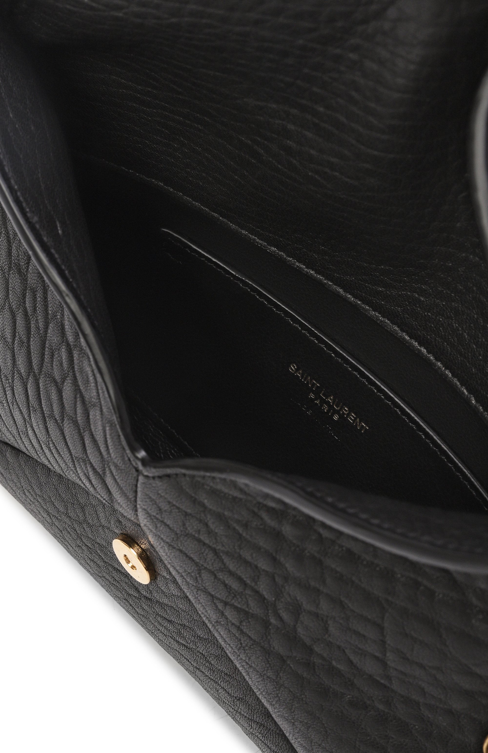 Сумка cassandre small SAINT LAURENT черного цвета по цене 169500 руб., арт. 855569/AACYT, фото 5 Сумка cassandre small SAINT LAURENT, арт. 855569/AACYT, фото 5