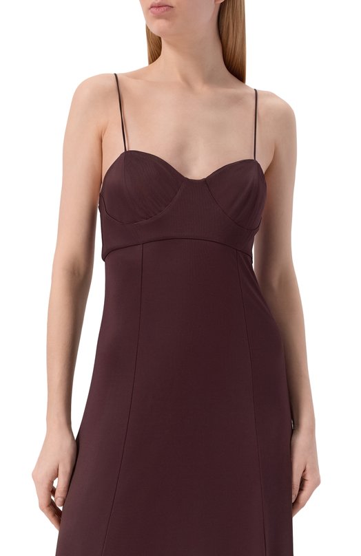 Платье из вискозы Dries Van Noten 011160/2617 Бордовый  011160/2617 Фото 4