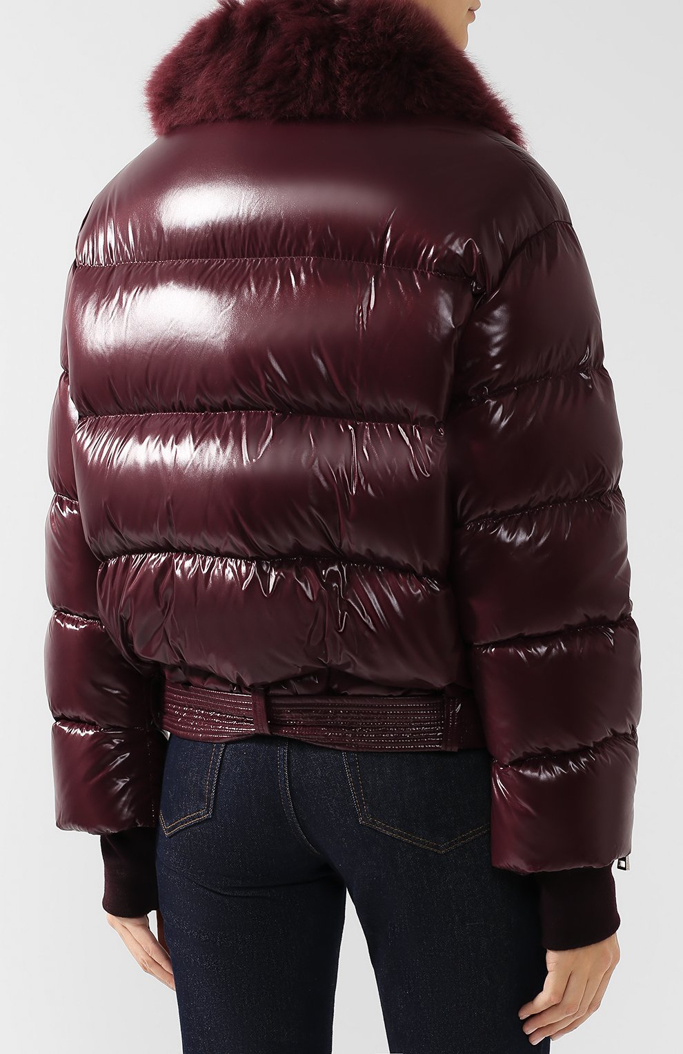 Стеганый пуховик с меховым воротником MONCLER, арт. D2-093-46395-15-68950, фото 4