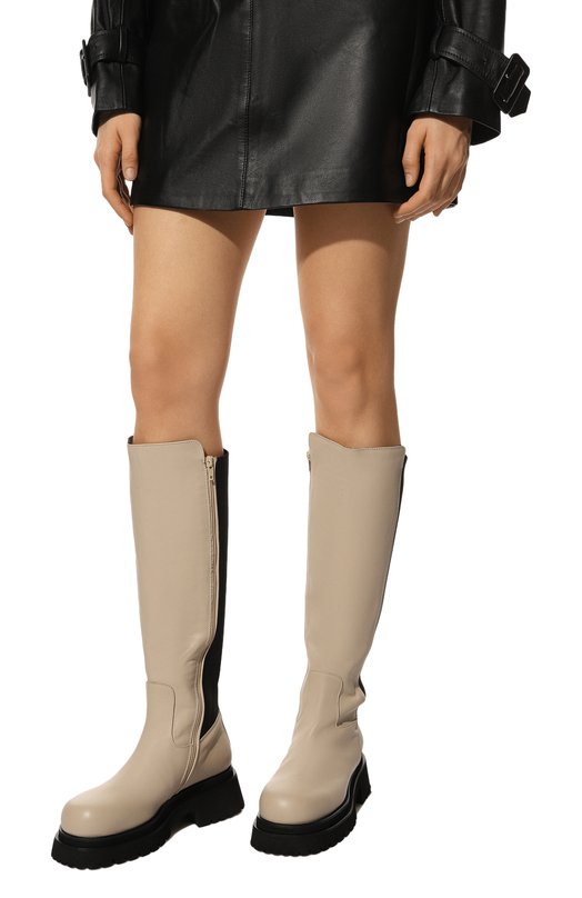 Комбинированные сапоги Nude of Scandinavia Кремовый, фото 3