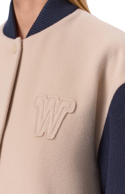 Шерстяной бомбер Weekend Max Mara WKDELLISSE Бежевый  WKDELLISSE Фото 5