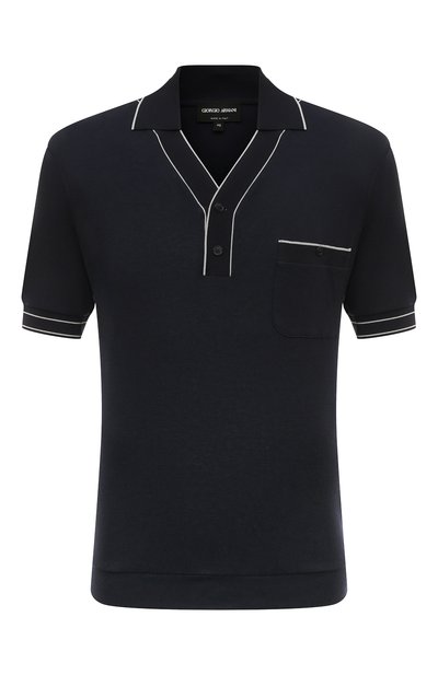 Мужская поло из вискозы и шерсти GIORGIO ARMANI, арт. 3DSF60/SJNLZ
