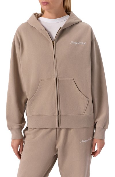 Хлопковая толстовка SPORTY AND RICH бежевого цвета по цене 31450 руб., арт. ST08868326BR08, фото 3 Хлопковая толстовка SPORTY AND RICH, арт. ST08868326BR08, фото 3