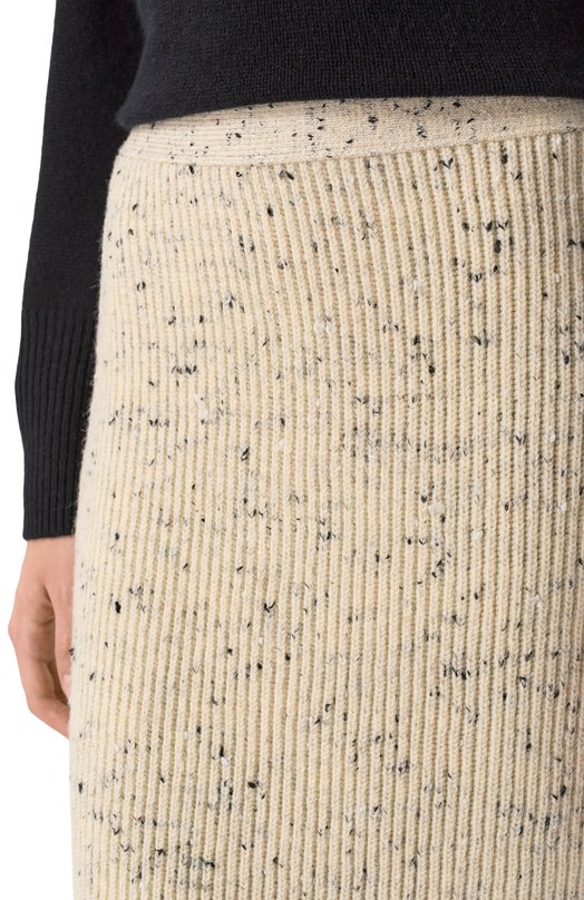 Шерстяная юбка Bottega Veneta 793108/V5LV0 Кремовый  793108/V5LV0 Фото 5