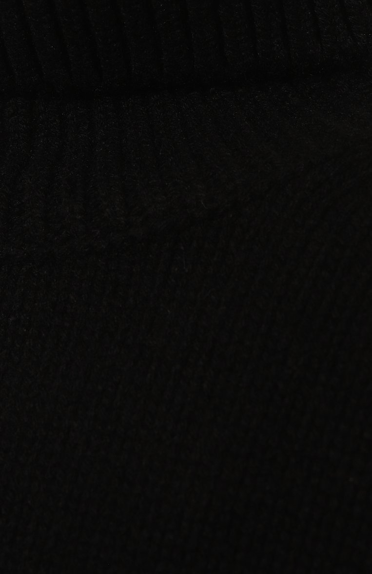 Женский свитер из шерсти и кашемира NINA RICCI черного цвета, арт. 23AMPU008ML0529 | Фото 5 (Женское Кросс-КТ: Свитер-одежда; Материал внешний: Шерсть, Кашемир; Рукава: Длинные; Стили: Гламурный; Материал сплава: Проставлено; Драгоценные камни: Проставлено; Длина (для топов): Укороченные)
