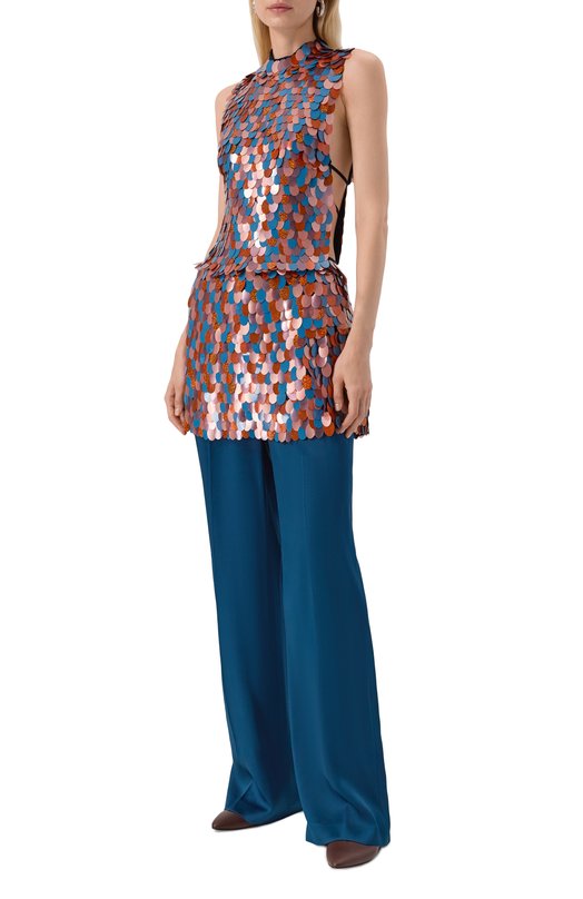 Топ из вискозы Dries Van Noten 010795-2317-504 Разноцветный  010795-2317-504 Фото 2