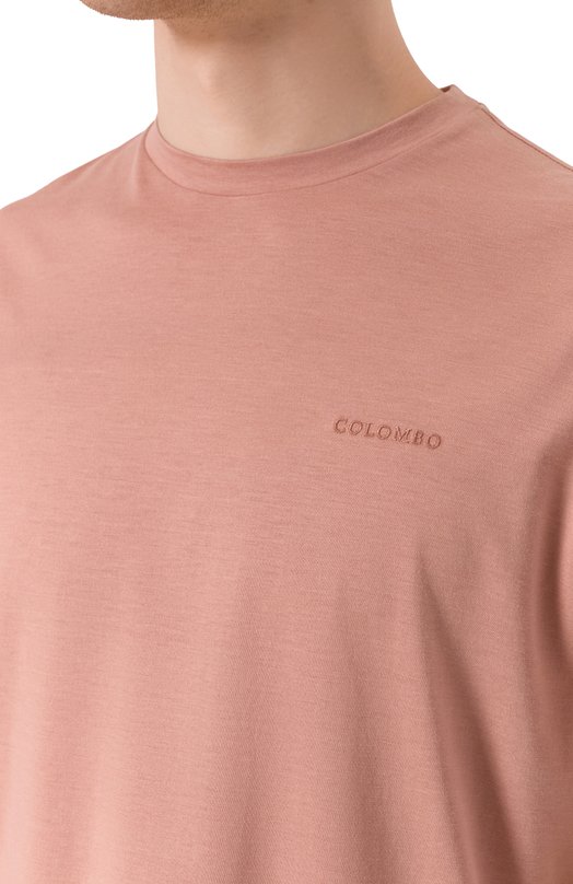 Футболка из шелка и хлопка Colombo TS00404/M0146-J0 Розовый  TS00404/M0146-J0 Фото 5