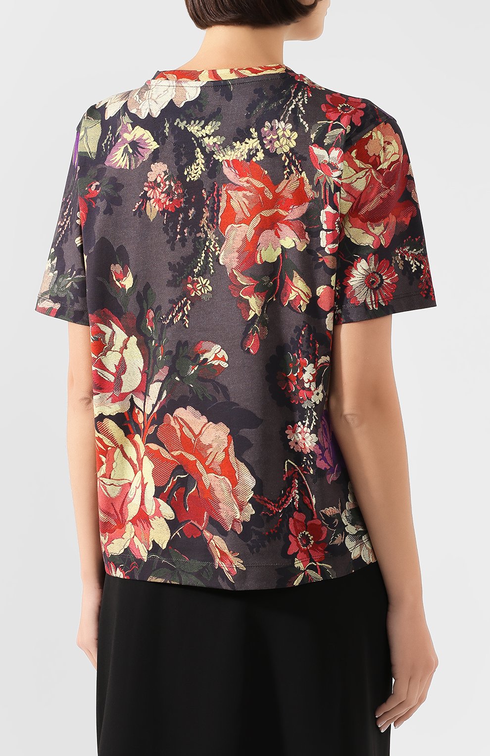 Хлопковая футболка DRIES VAN NOTEN серого цвета по цене 22550 руб., арт. 201-31166-9620, фото 4 Хлопковая футболка DRIES VAN NOTEN, арт. 201-31166-9620, фото 4