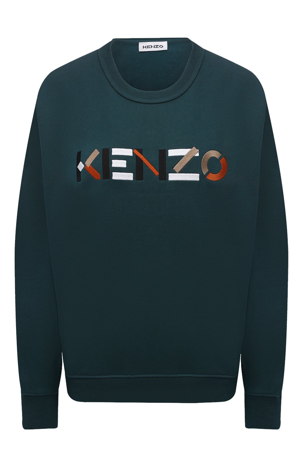 Хлопковый свитшот KENZO изумрудного цвета по цене 26650 руб., арт. FB62SW8204M0, фото 1 Хлопковый свитшот KENZO, арт. FB62SW8204M0, фото 1