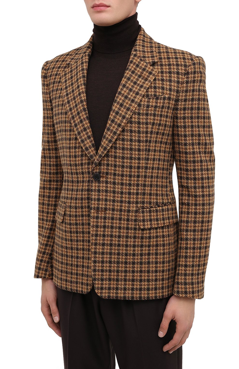 Шерстяной пиджак DRIES VAN NOTEN светло-коричневого цвета по цене 87850 руб., арт. 202-20429-1189, фото 3 Шерстяной пиджак DRIES VAN NOTEN, арт. 202-20429-1189, фото 3