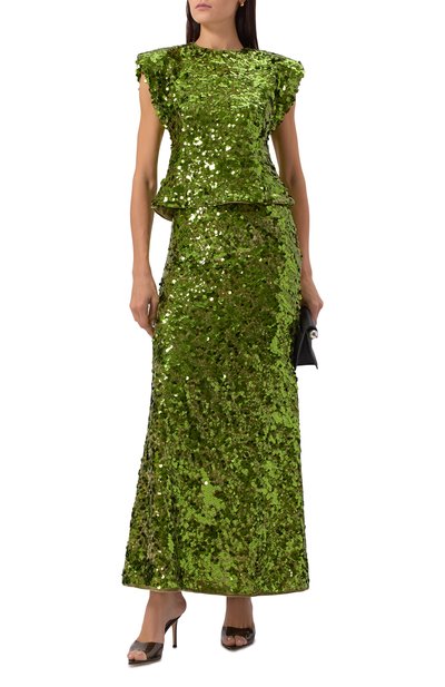 Топ с отделкой пайетками GANNI, арт. T4128/272, фото 2