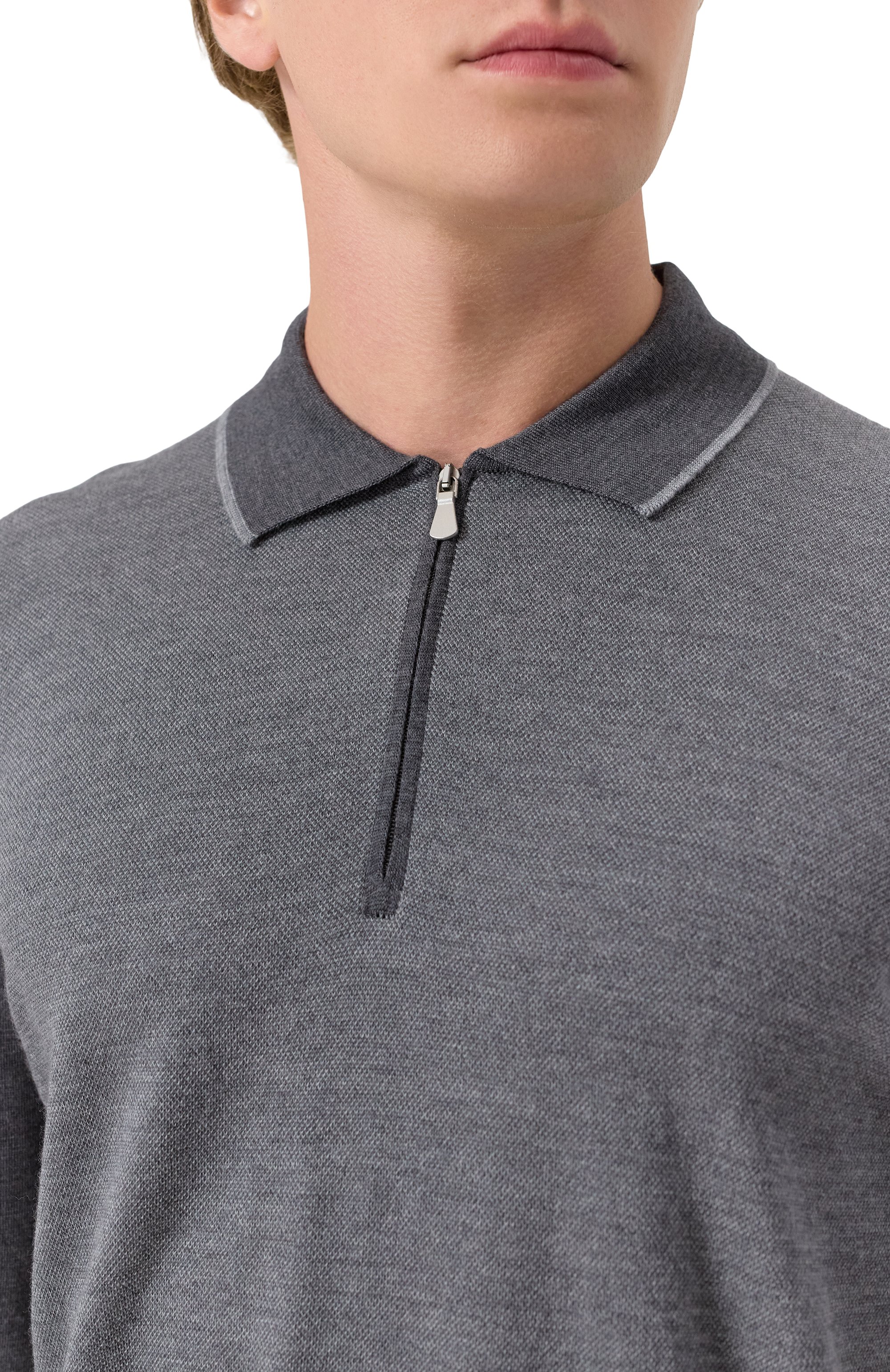 Шерстяное поло GRAN SASSO темно-серого цвета по цене 39950 руб., арт. 43108/14713, фото 5 Шерстяное поло GRAN SASSO, арт. 43108/14713, фото 5