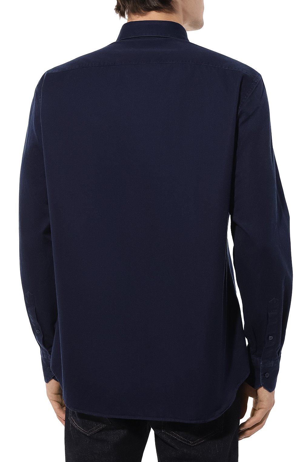 Хлопковая рубашка STEFANO RICCI темно-синего цвета по цене 99450 руб., арт. MC007636/EX2808, фото 4 Хлопковая рубашка STEFANO RICCI, арт. MC007636/EX2808, фото 4