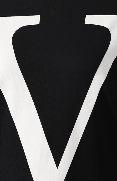 Хлопковый свитшот VALENTINO черно-белого цвета по цене 128500 руб., арт. RB0MF00U4L4, фото 5 Хлопковый свитшот VALENTINO, арт. RB0MF00U4L4, фото 5