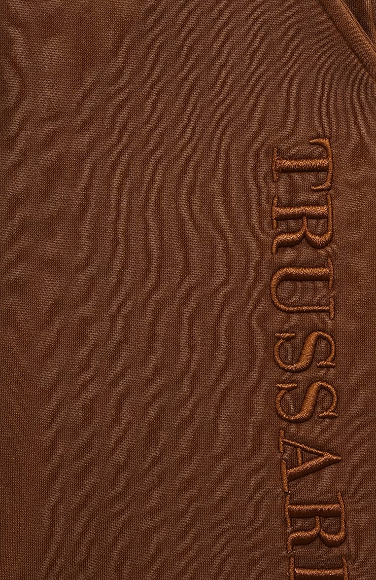 Детские хлопковые шорты TRUSSARDI JUNIOR коричневого цвета, арт. TBP24026BE | Фото 3 (Нос: Не проставлено; Материал сплава: Проставлено; Материал внешний: Хлопок; Случай: Повседневный; Ростовка одежда: 8 лет | 128 см, 16 лет | 164 см, 12 лет | 152 см, 10 - 11 лет | 140 - 146см, 13 - 15 лет | 158 см)