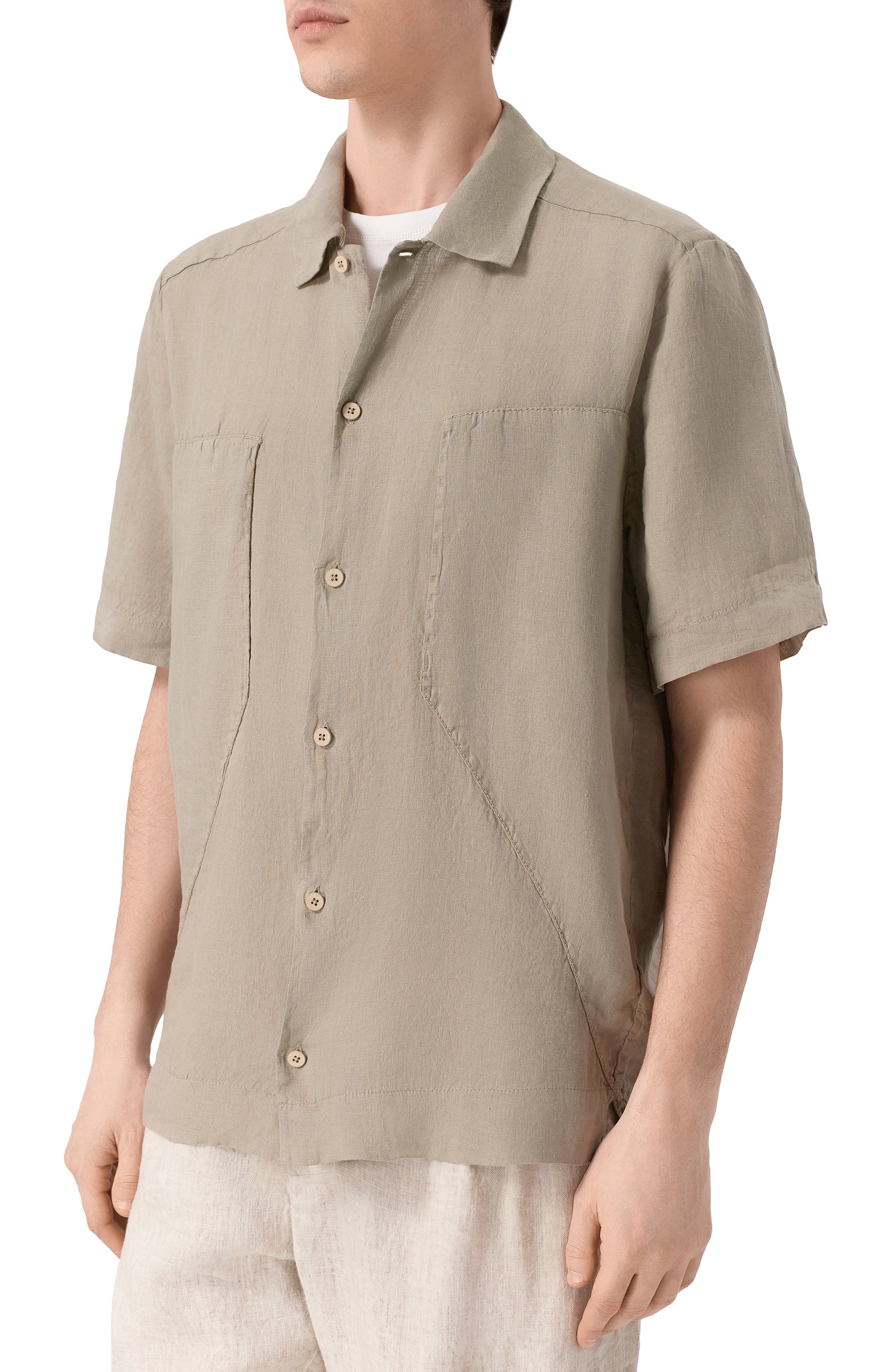 Льняная рубашка TRANSIT, арт. CFUTRCV312, фото 3