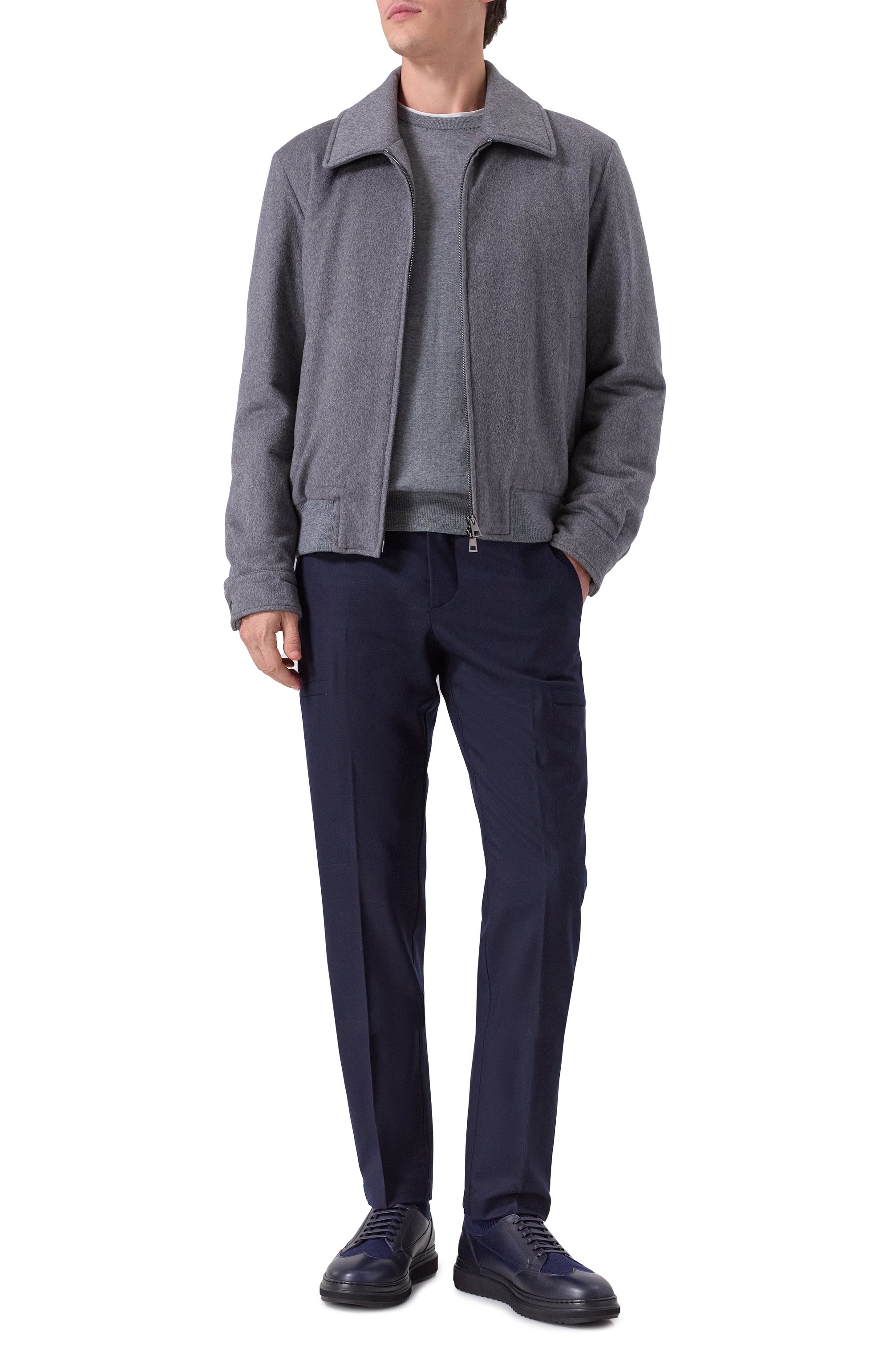 Кожаные кеды W.GIBBS темно-синего цвета по цене 55650 руб., арт. 0325012/VIT. DEC0, фото 2 Кожаные кеды W.GIBBS, арт. 0325012/VIT. DEC0, фото 2