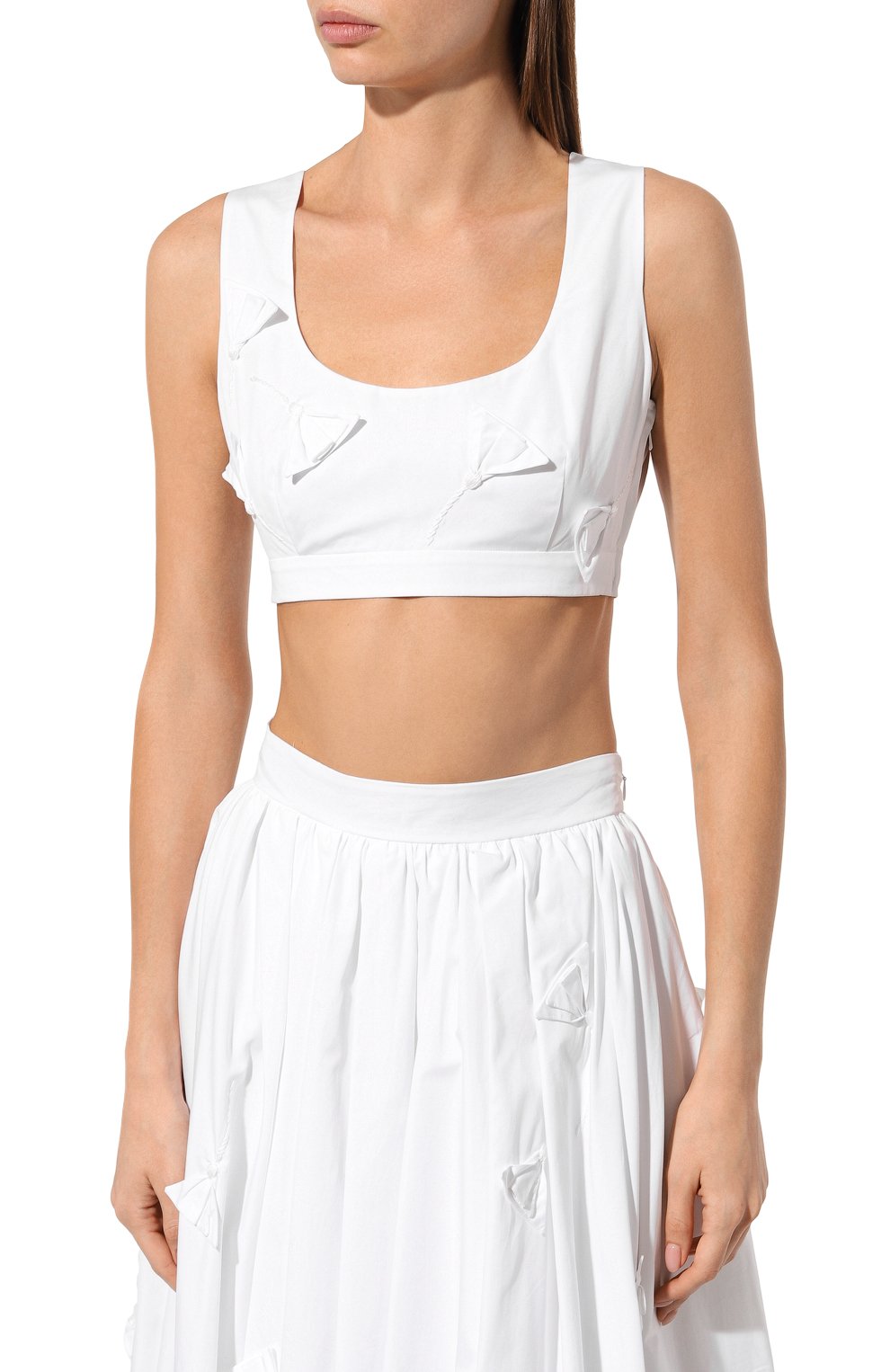 Хлопковый бра-топ PRADA, арт. P926IR-1ZBP-F0009-211, фото 3