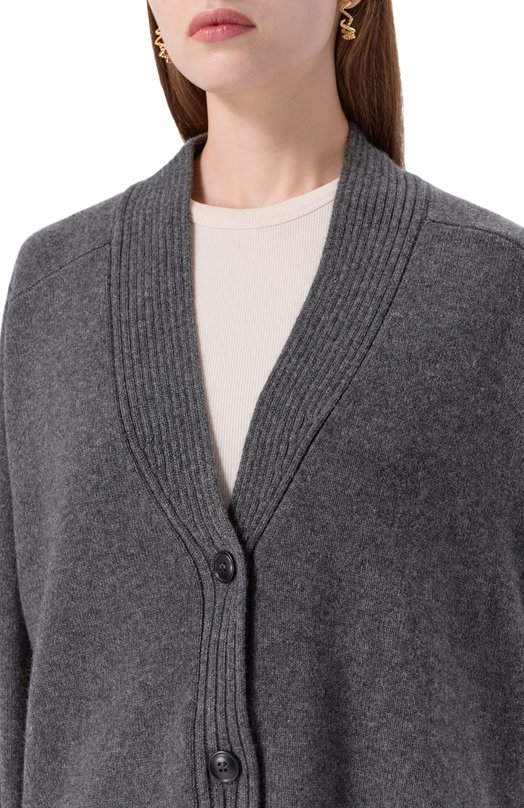 Кашемировый кардиган Loulou de Saison KAIA LDS Серый  KAIA LDS Фото 5