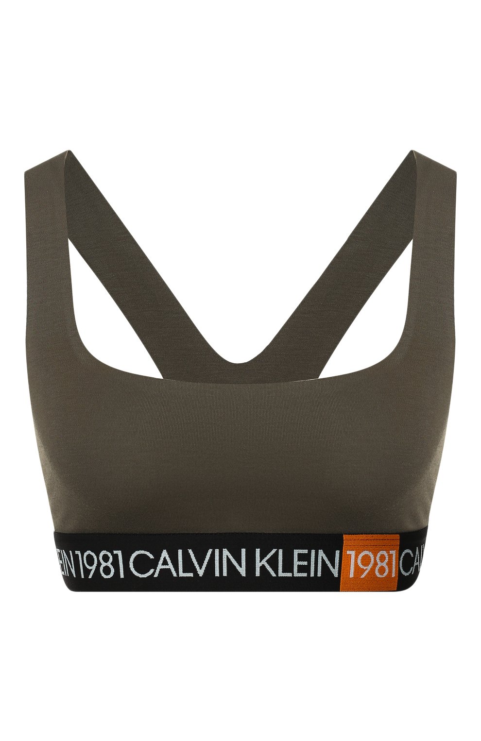 Бра-топ CALVIN KLEIN зеленого цвета по цене 3995 руб., арт. QF5577E, фото 1 Бра-топ CALVIN KLEIN, арт. QF5577E, фото 1