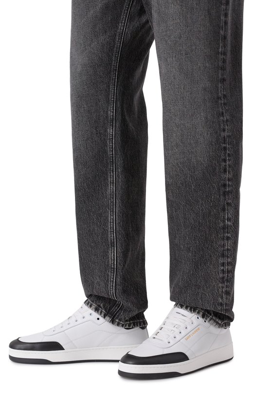 Кожаные кеды SL/61 Saint Laurent 845537/00NI0 Белый  845537/00NI0 Фото 3