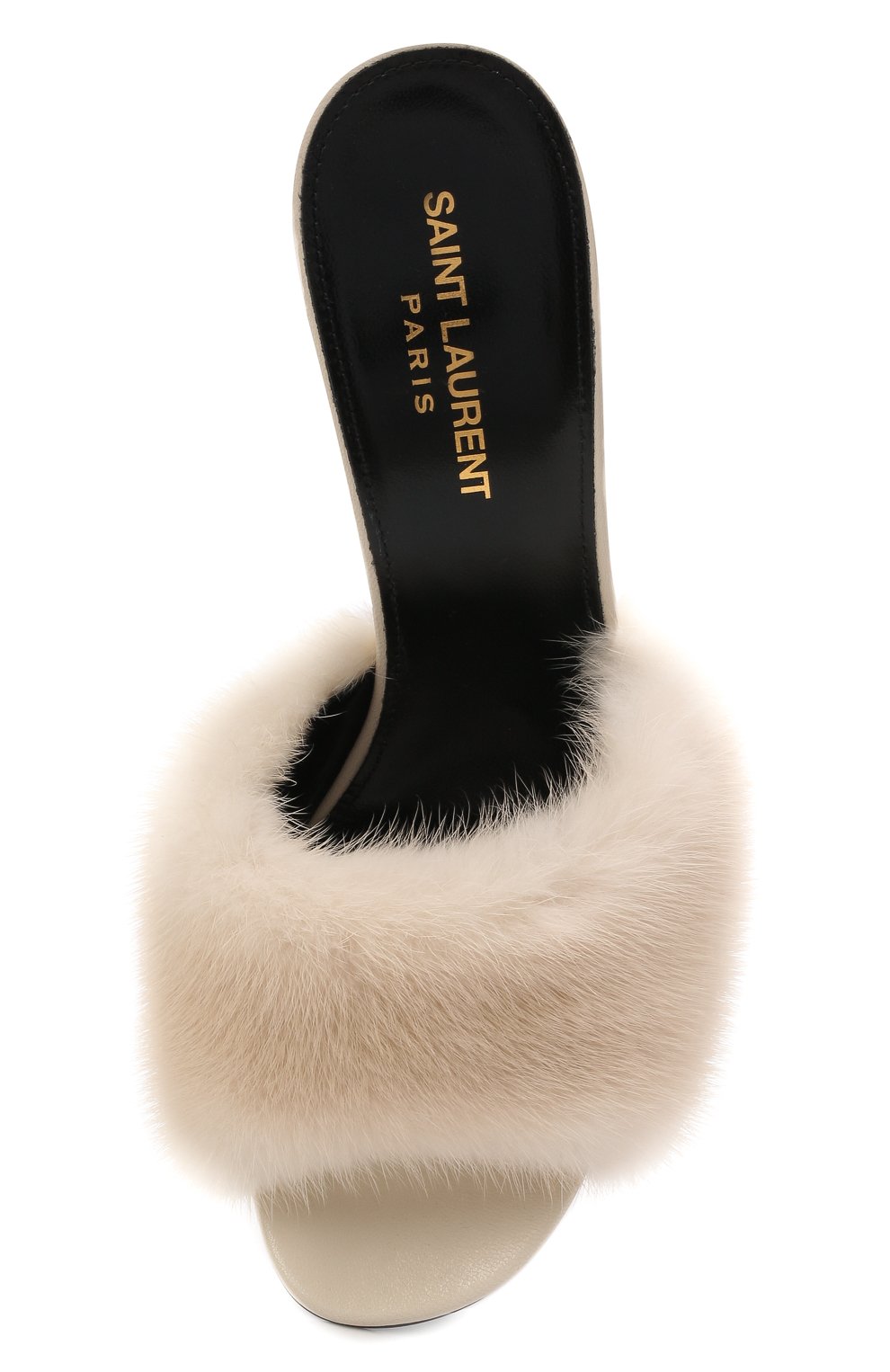 Мюли с отделкой из меха норки la 16 SAINT LAURENT, арт. 650762/E0E00, фото 5