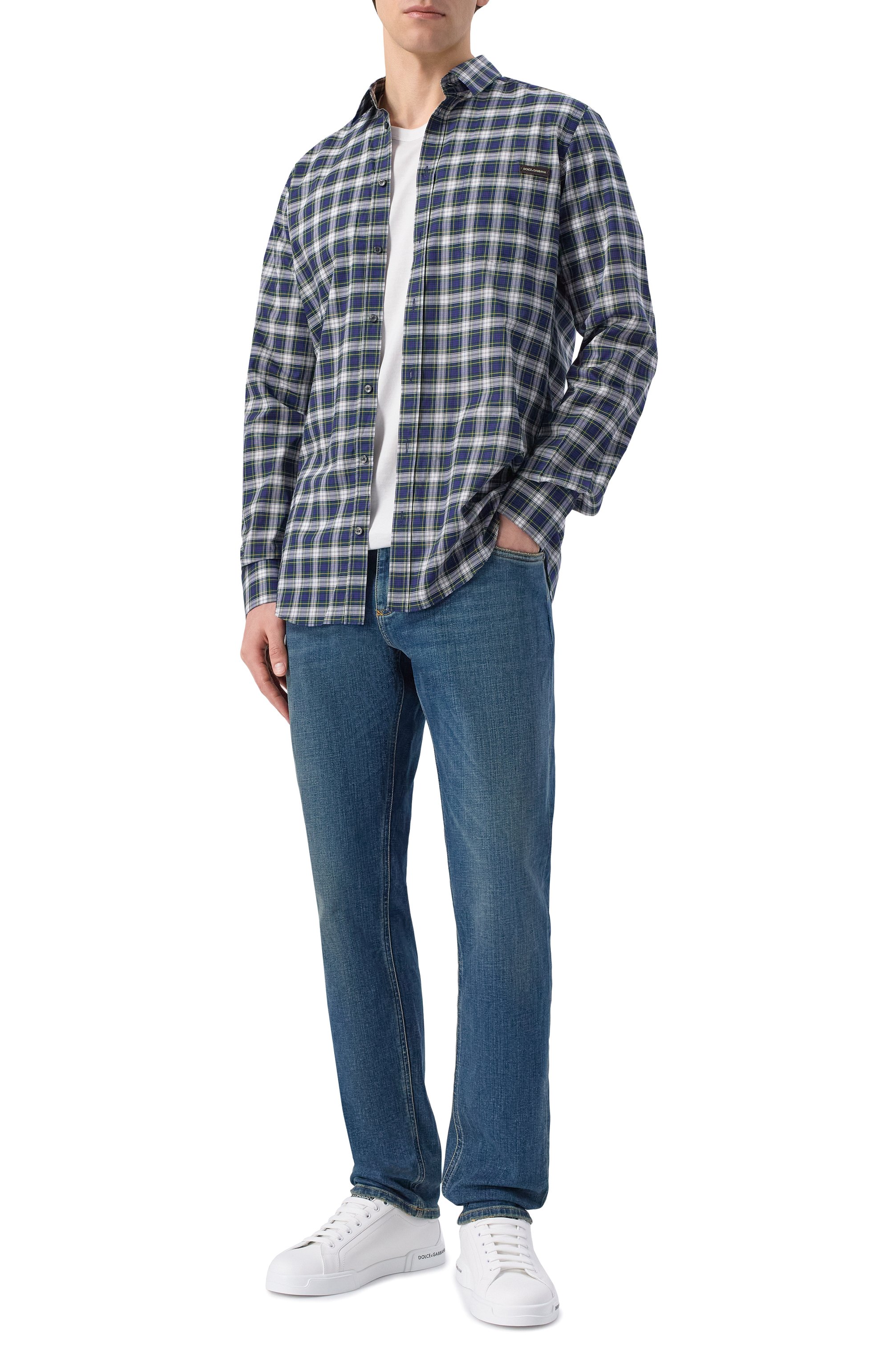 Джинсы regular DOLCE & GABBANA синего цвета по цене 78450 руб., арт. GYJCCD/G80W9, фото 2 Джинсы regular DOLCE & GABBANA, арт. GYJCCD/G80W9, фото 2