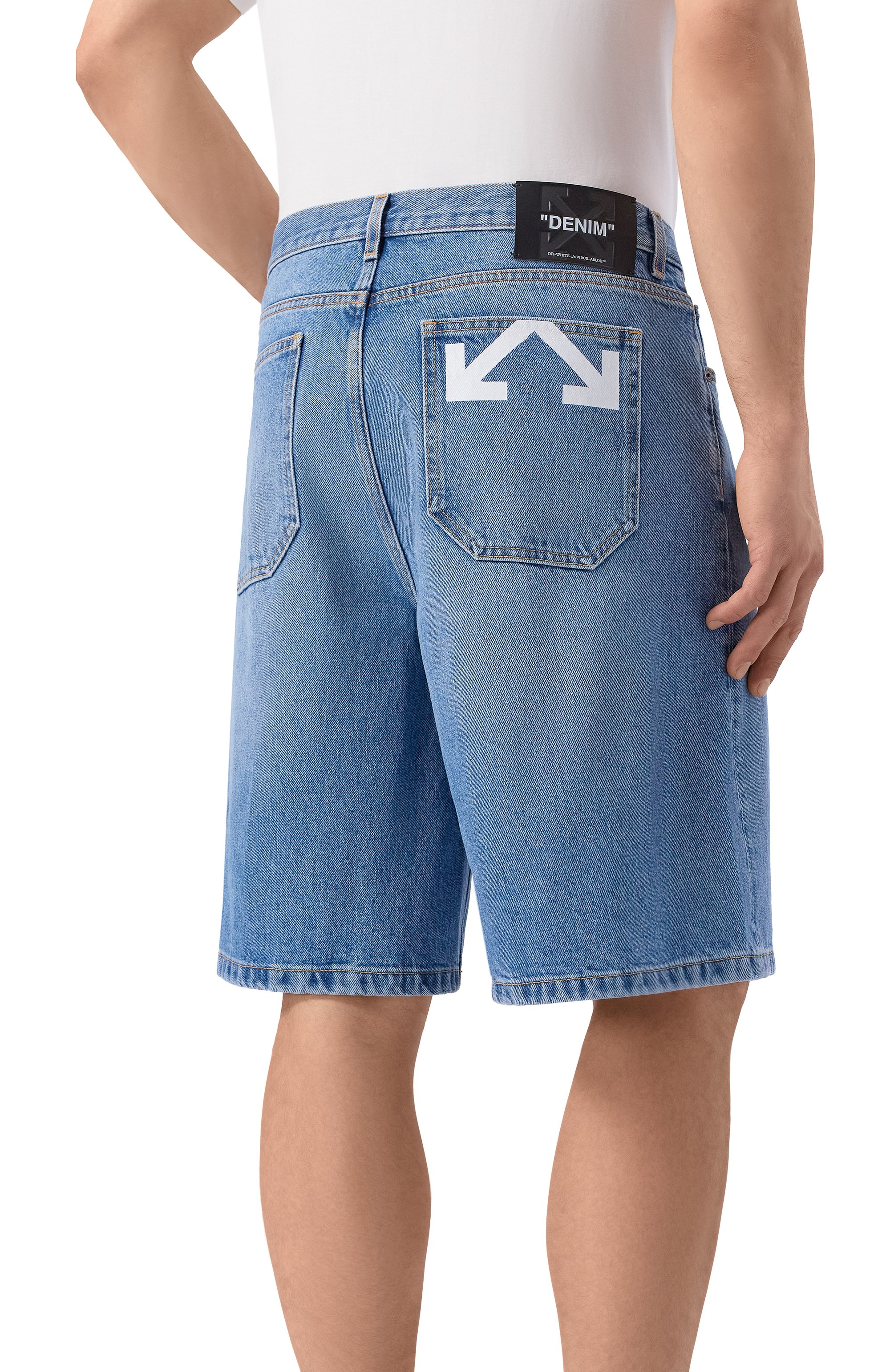 Джинсовые шорты OFF-WHITE, арт. 0MYC028S26DEN001, фото 4