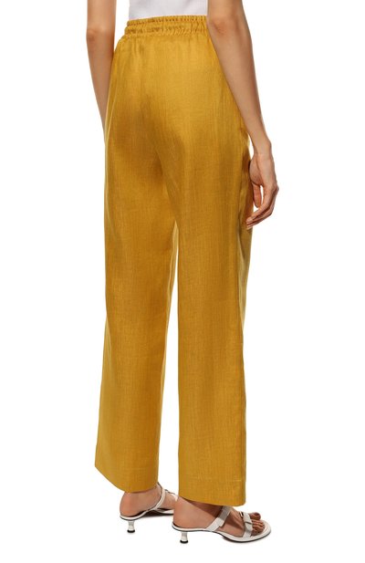 Льняные брюки NOBLE&BRULEE горчичного цвета по цене 41050 руб., арт. NB010222/12, фото 4 Льняные брюки NOBLE&BRULEE, арт. NB010222/12, фото 4