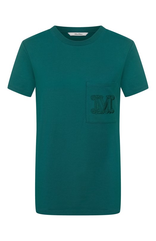 Хлопковая футболка Max Mara PAPAIA Зелёный PAPAIA