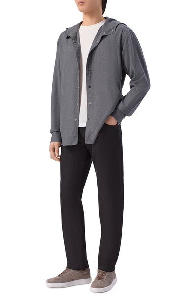 Мужская рубашка из хлопка и лиоцелла KITON, арт. UMCMARH0944016