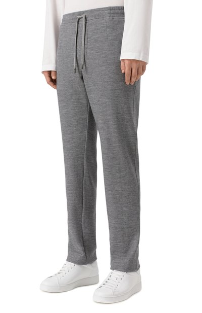 Брюки из шерсти и хлопка CAPOBIANCO серого цвета по цене 61400 руб., арт. 19M704.FU00., фото 3 Брюки из шерсти и хлопка CAPOBIANCO, арт. 19M704.FU00., фото 3