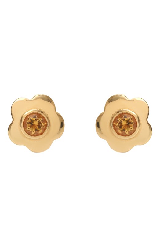 Серьги Mini flower с цитринами Moonka FLW-925YG-ST00-CTR Золотой FLW-925YG-ST00-CTR